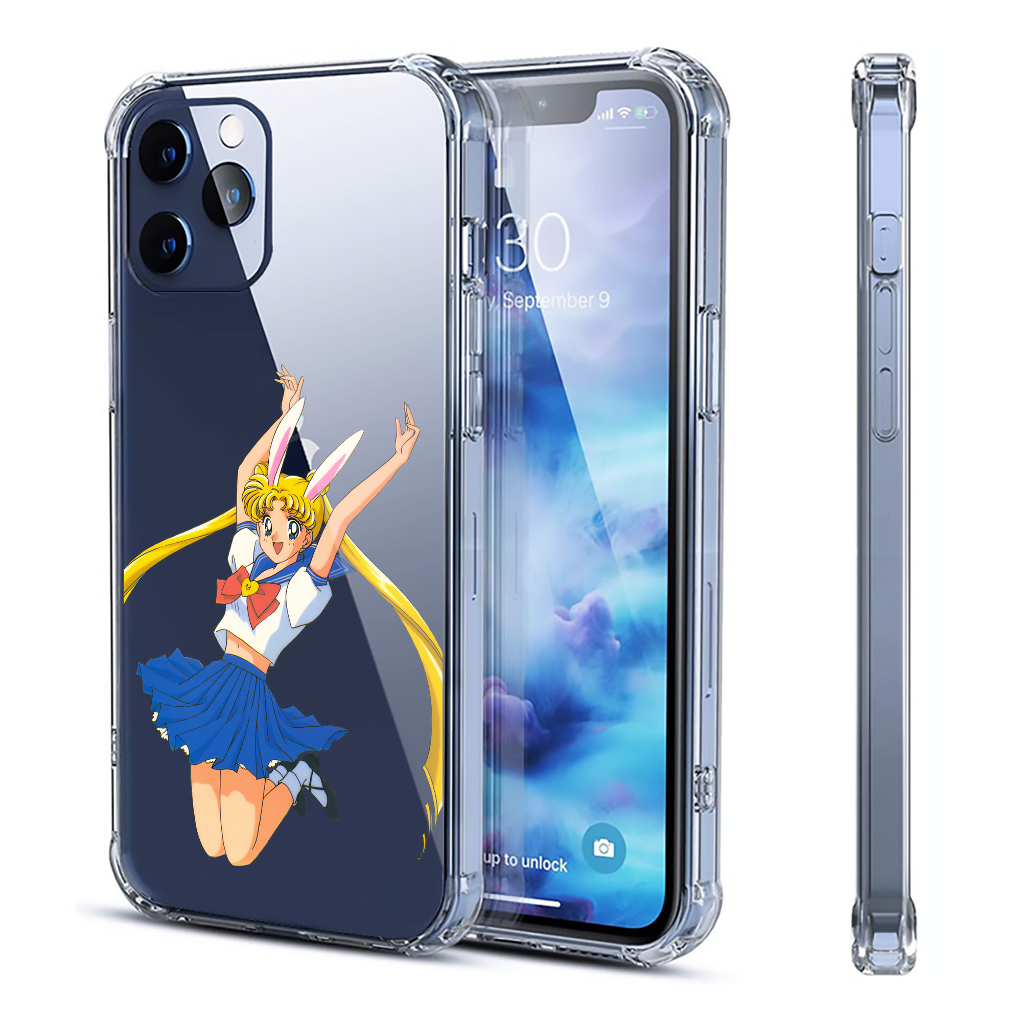 （画像用） 美少女戦士セーラームーン 愛野 美奈子 あいの みなこ Sailor Moon Aino Minako 【iPhone 12シリーズ対応】透明スマホケース（クリアソフトケース）